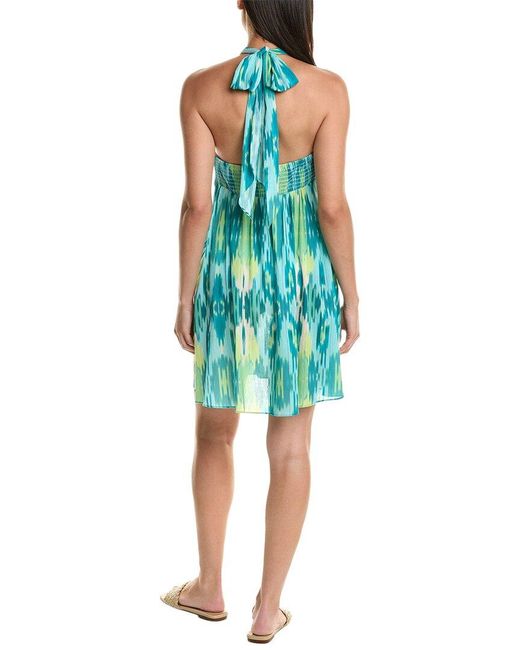 Natori Blue Ibiza Halter Dress