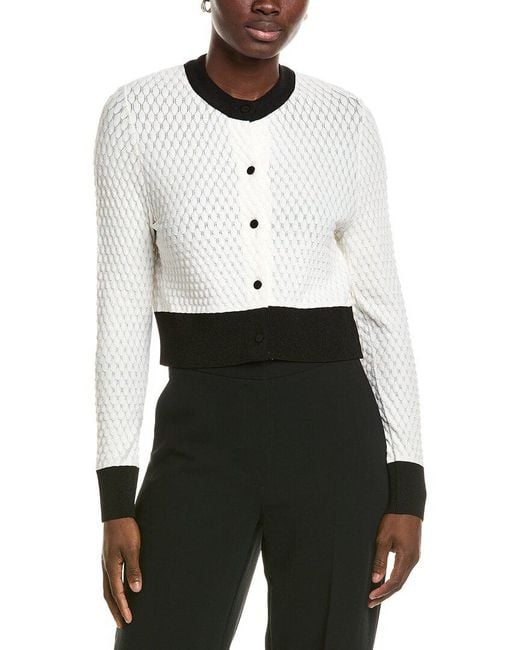 Marc Cain White Contrast Cardigan