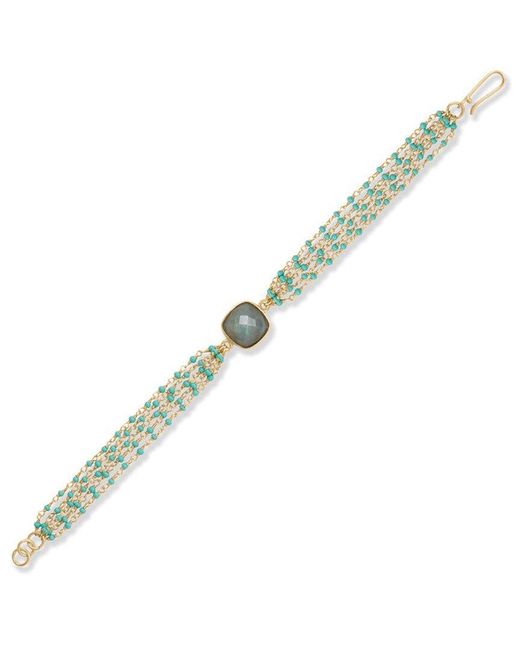 Liv Oliver Metallic 18K 6.25 Ct. Tw. Labradorite & Bracelet