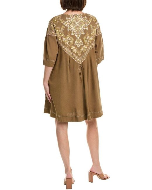 Free People Orson Mini Dress in Natural | Lyst UK