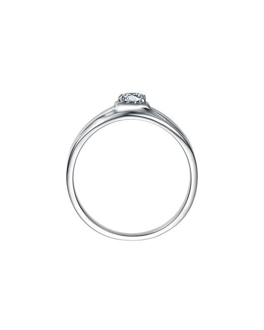 Genevive Jewelry White Rachel Glauber Plated Cz Statement Ring for men