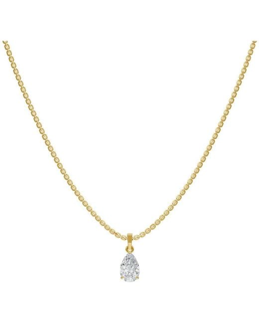 Lab Grown Diamonds Metallic 14K 1.00 Ct. Tw. Lab-Grown Diamond Necklace