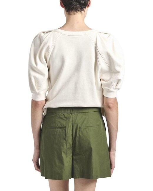 10 Crosby Derek Lam White Prisilla French Terry Top