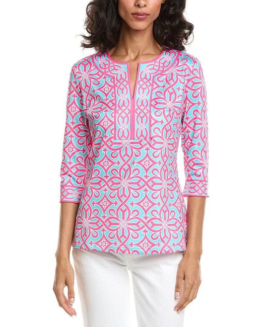 Gretchen Scott Purple Jersey Piazza Top