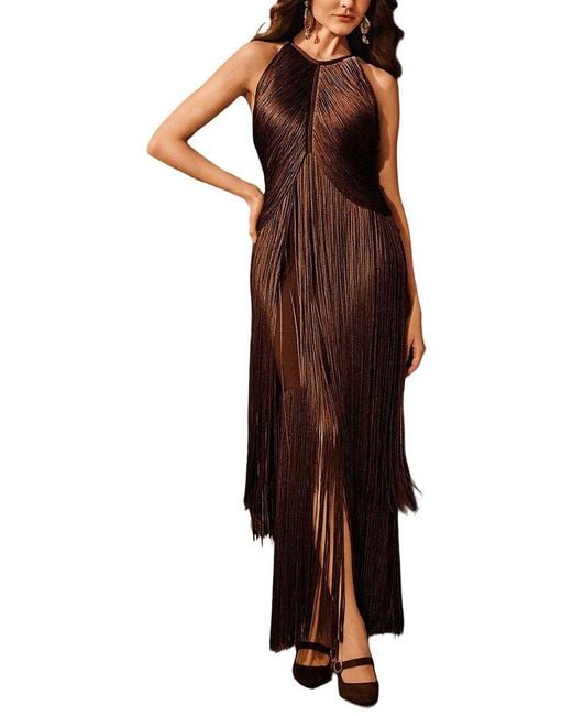 MIRA RICHI Brown Maxi Dress
