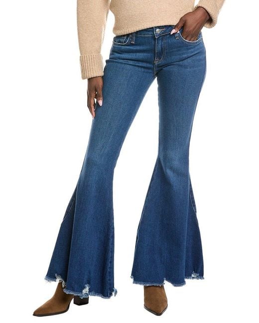 Free People Blue We The Free Emre Low-Rise Flare Jean