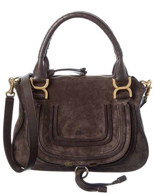 Chloé Brown Marcie Small Suede Satchel
