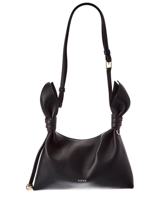 Loewe Black Mini Leather Scarf Bag