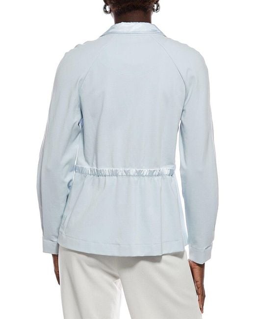 Marc Cain Blue Solid Blazer