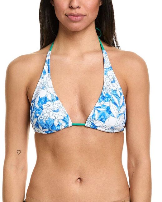 Johnny Was Blue String Bikini Top