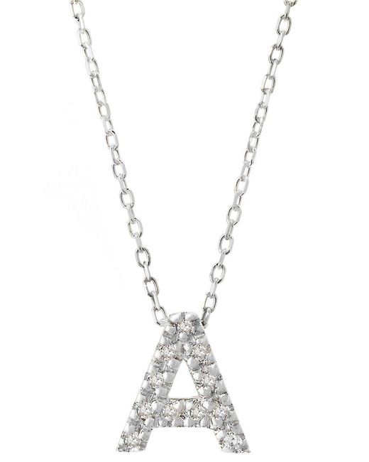 Monary Metallic 14k 0.04 Ct. Tw. Diamond Necklace
