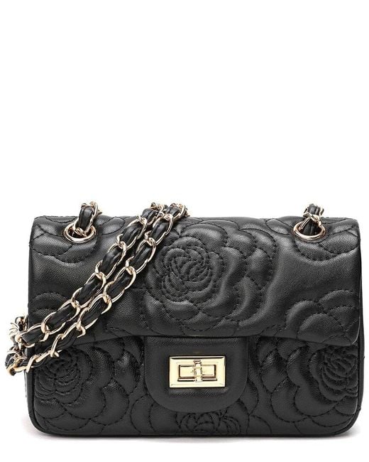 Tiffany & Fred Paris Black Quilted Leather Crossbody