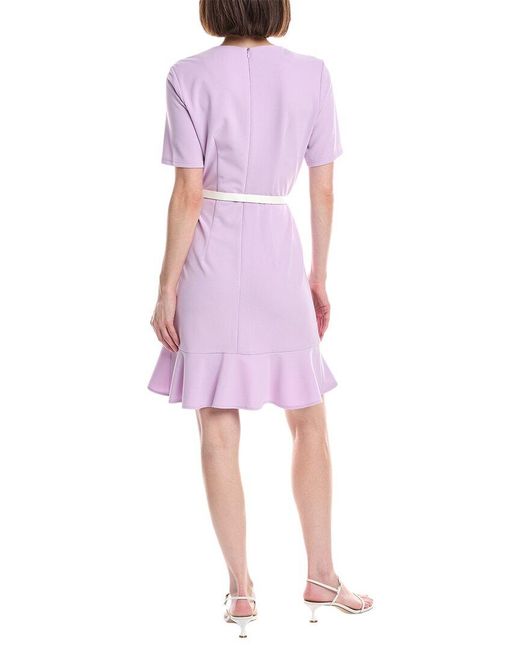 Sharagano Pink Short Sleeve Sheath Dress