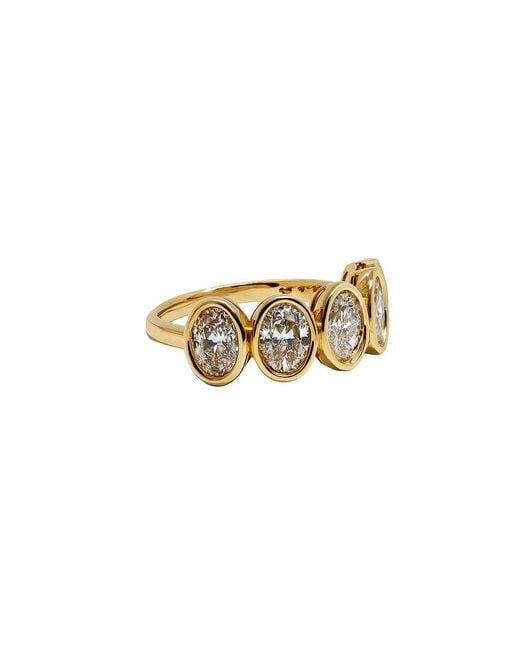 Prince Diamond & Jewelry White 14K 2.10 Ct. Tw. Lab-Grown Diamond Lab-Grown Oval Ring