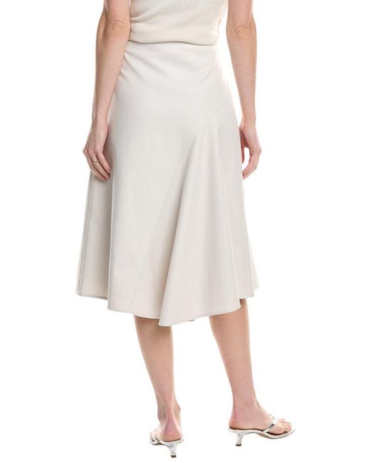 Brunello Cucinelli Natural A-Line Skirt