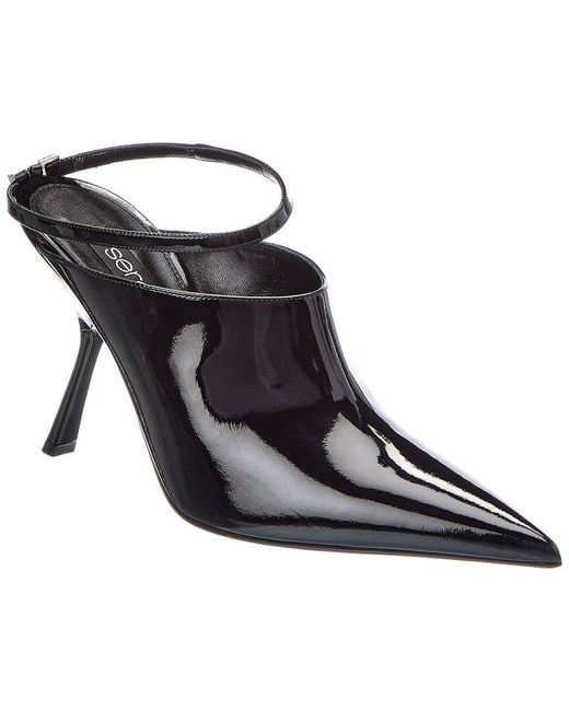 Sergio Rossi Black Bella 100 Patent Pump