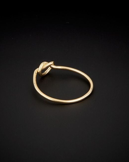 Italian Gold Black 14k Love Knot Ring
