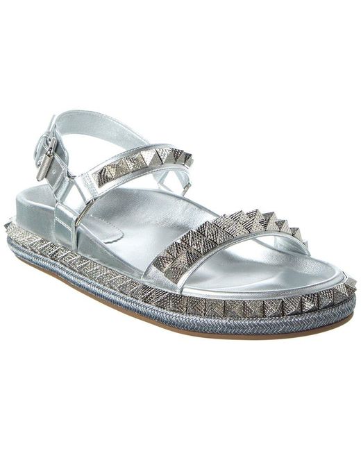 Christian Louboutin Metallic Pyrabizz Leather Sandal