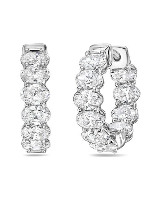Diana M White Diana M. 14K 3.00 Ct. Tw. Lab-Grown Diamond Huggie Earrings