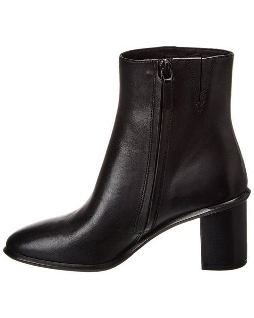 Tory Burch Black Brooke Stamped Heel Leather Bootie