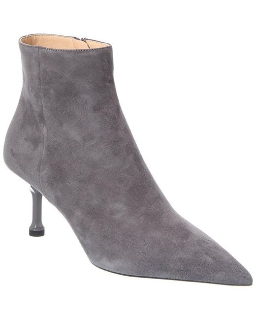 Prada Gray 65 Suede Bootie