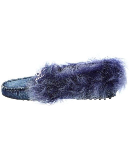 Tod's Blue Gommino Denim Loafer