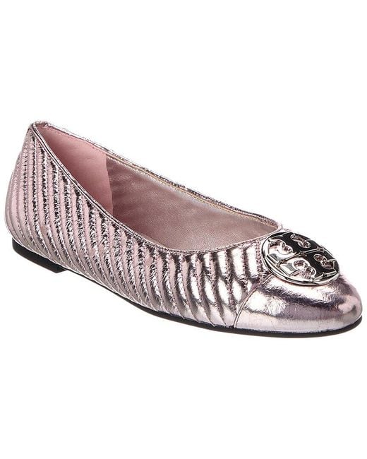 Tory Burch Pink Chelsea Quilted Patent Ballet Flat