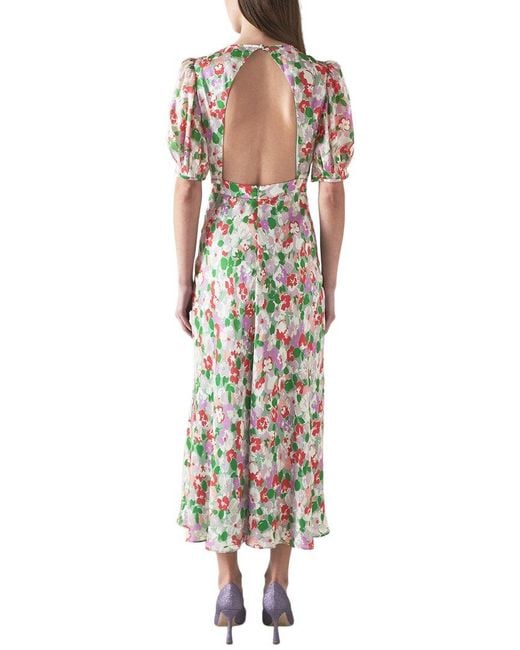 L.K.Bennett Green Jemima Silk Dress