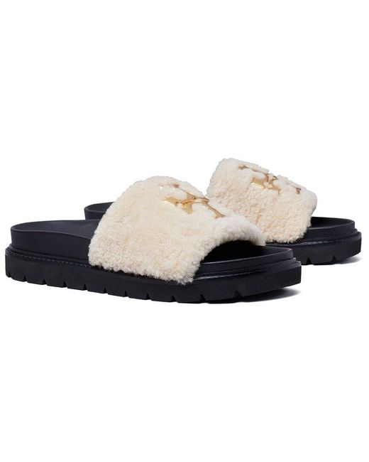 Tory Burch Multicolor Everly Shearling Flat