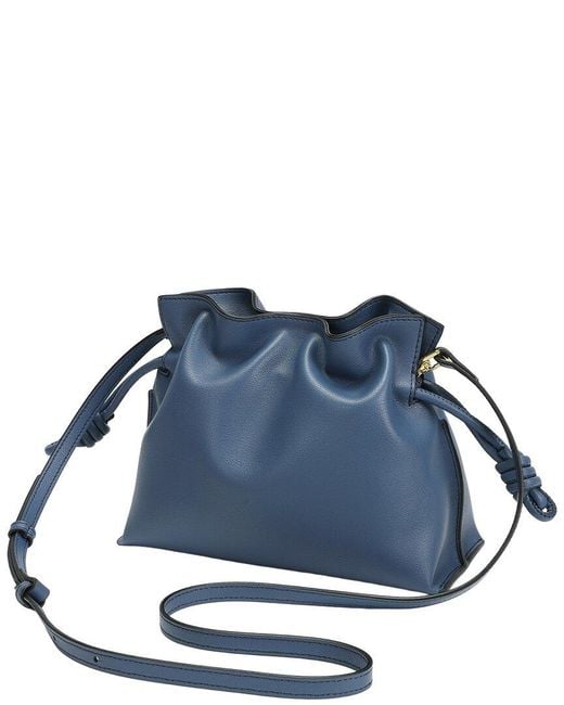 Tiffany & Fred Paris Blue 33Cm Leather Flap Tote