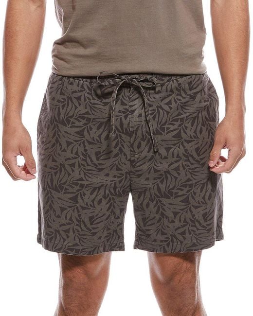 John Varvatos Gray Daryl Drawstring Short for men