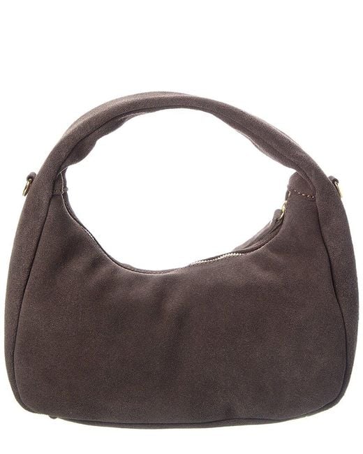 Persaman New York Brown Suede Shoulder Bag