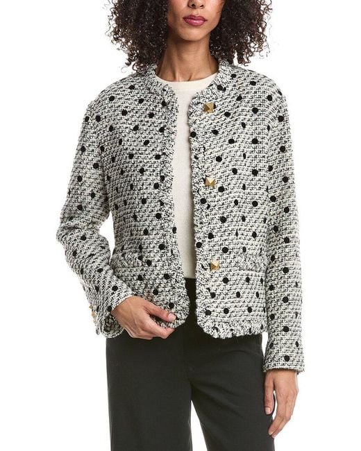 Valentino Gray Giacca Wool-Blend Jacket