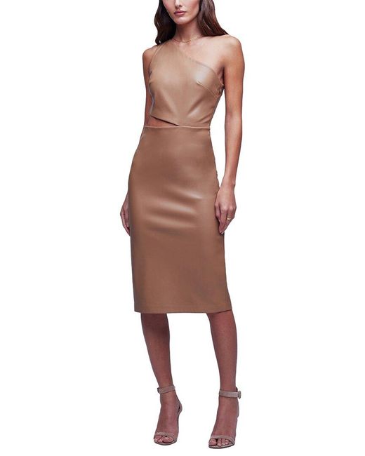 L'Agence Brown Aliyah Cutout Dress