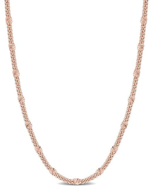 Italian Silver Metallic Fancy Curb Link Necklace