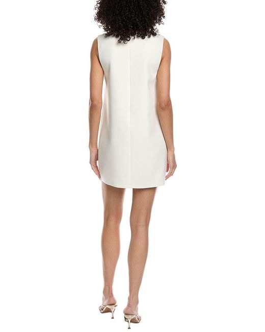 Alexis White Krystle Beaded Wire Pearl Shift Dress
