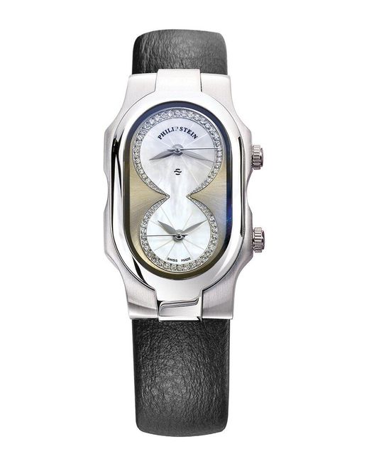 Philip Stein Gray Swiss Signature Diamond Watch