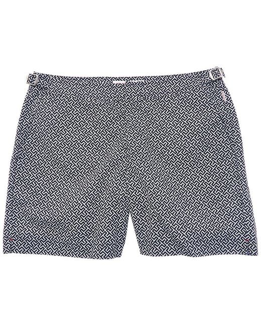 Orlebar Brown Gray Bulldog Printed Swim Short for men