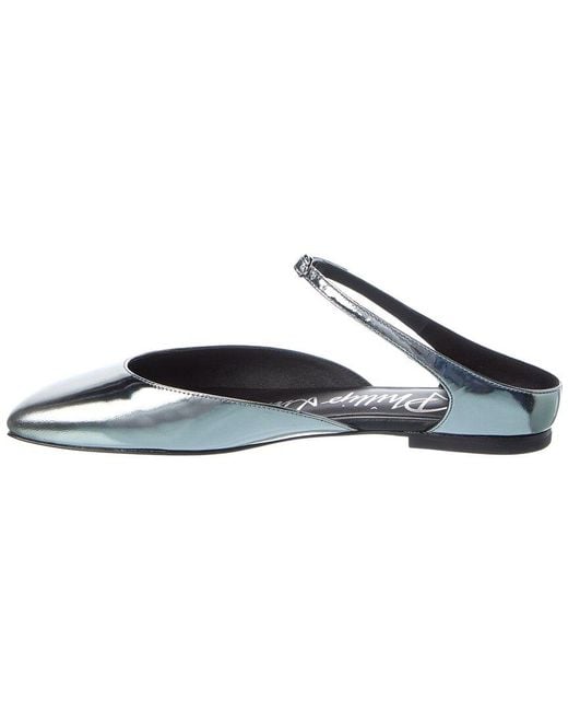 3.1 Phillip Lim Blue Id Mary Jane Leather Flat