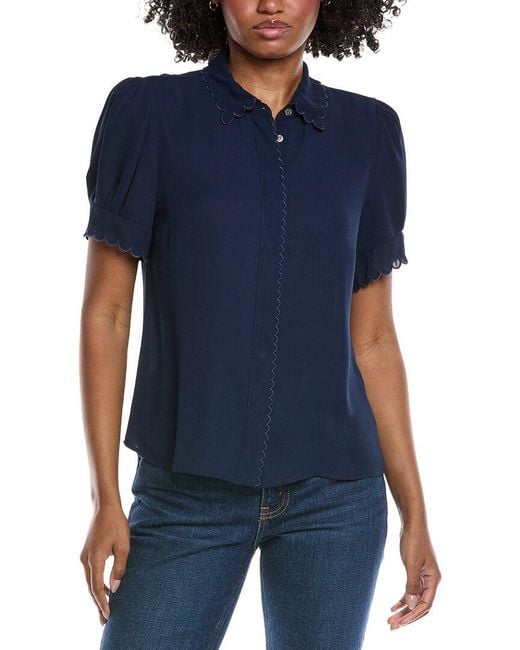 Cece Blue Top