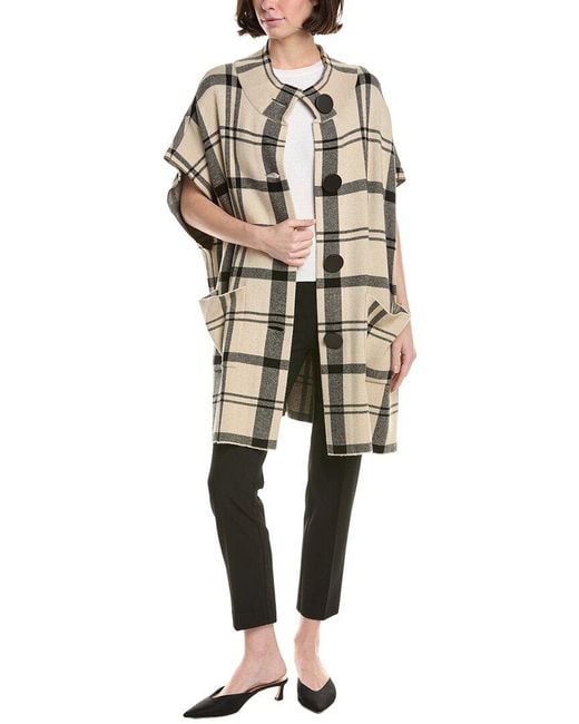 Joseph Ribkoff Natural Short-Sleeve Poncho