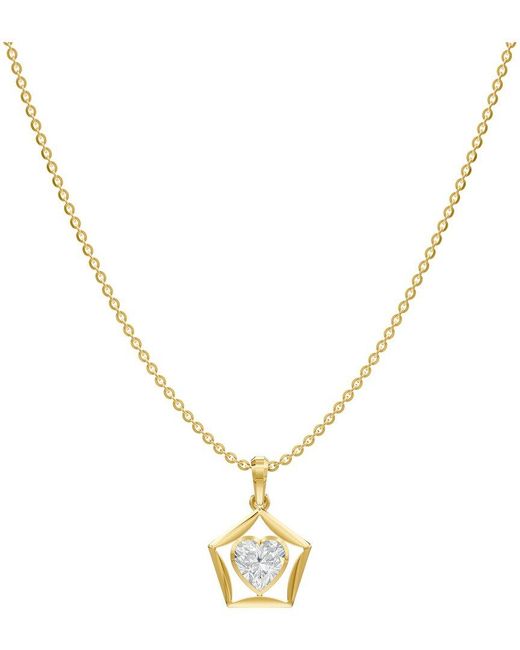 Lab Grown Diamonds Metallic 18K Plated 1.50 Ct. Tw. Lab-Grown Diamond Necklace