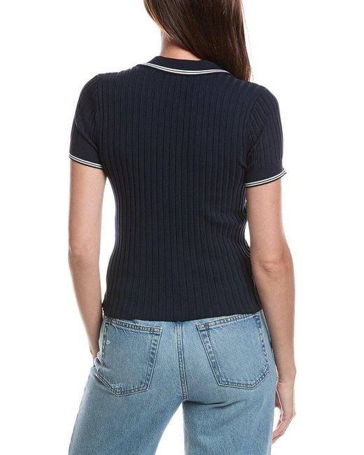Z Supply Blue Player Polo Top