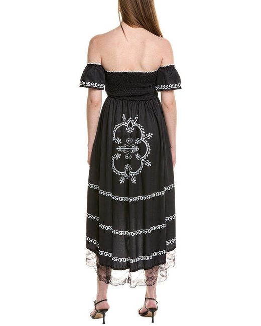 Estellina Black Midi Dress