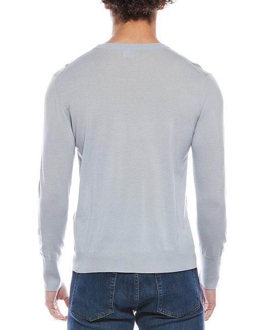 Eleventy Gray Wool Round Neck Sweater for men