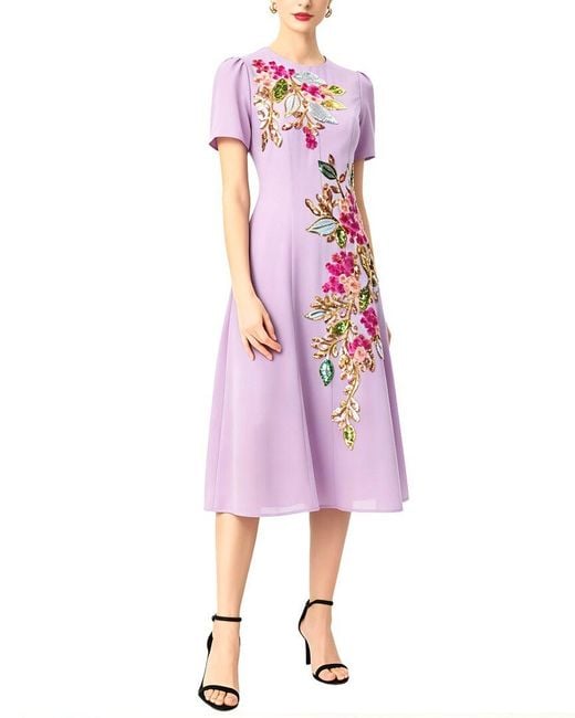 BRC By BURRYCO Pink Short Sleeve Midi Dress