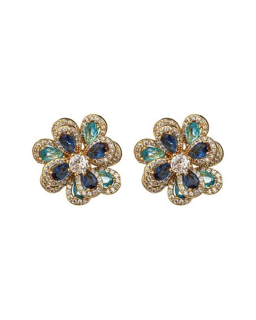 Eye Candy LA Green Cz Lizzie Studs