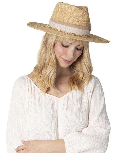 San Diego Hat Natural Coastal Sunset Stiff Brim Fedora