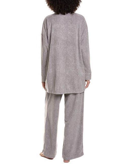 DKNY Gray 2Pc Cardigan & Pant Lounge Set