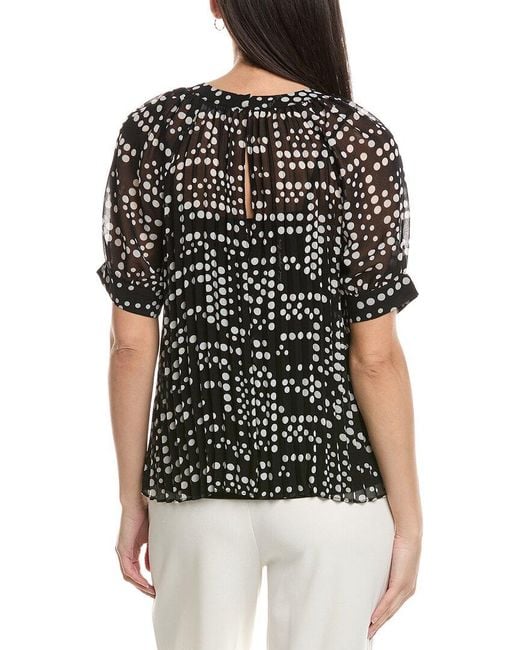 Karl Lagerfeld Black Printed Blouse